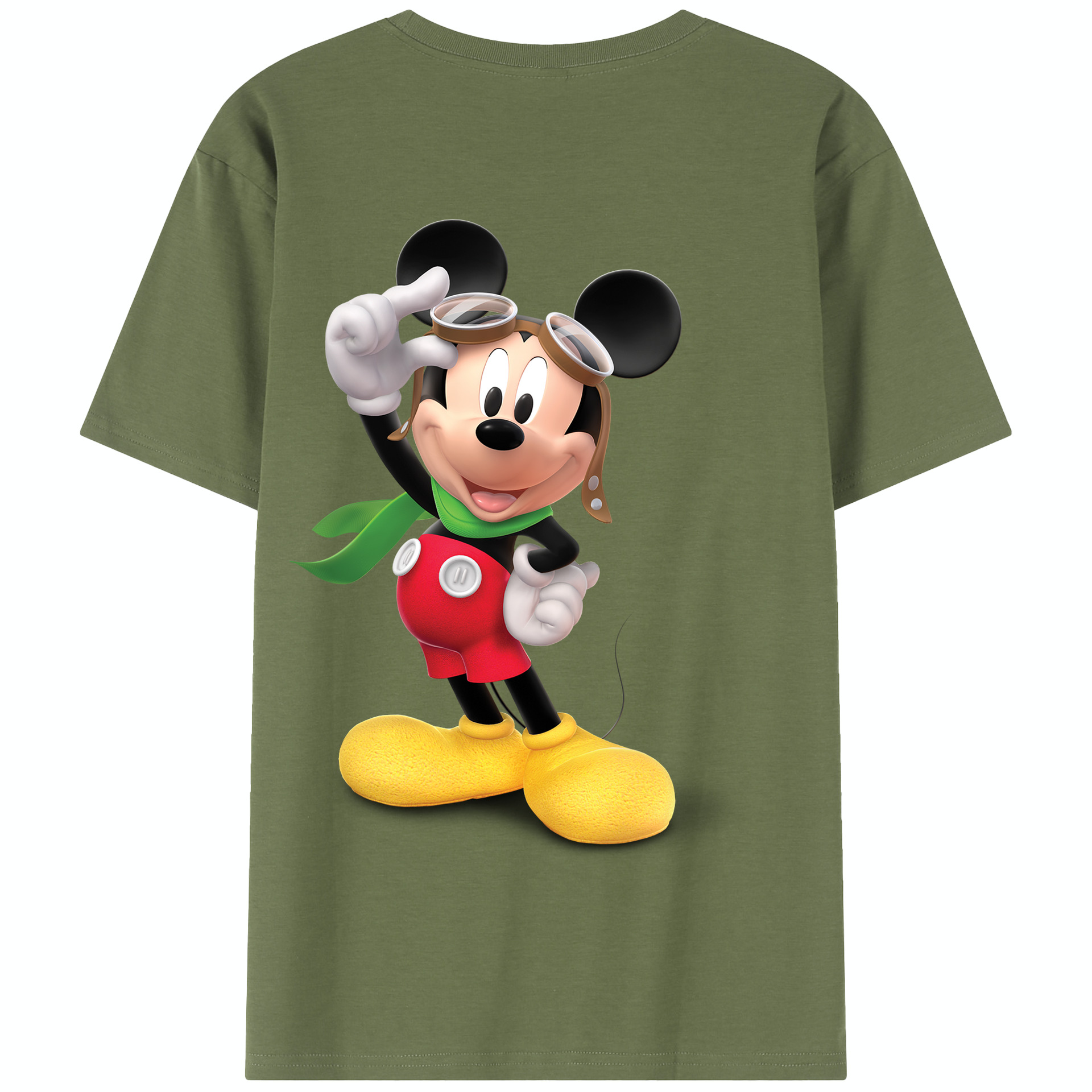 （画像用） ミッキーマウス Mickey Mouse 綿100％半袖Tシャツ（背面プリント）
